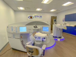 image of laser eye surgery suite including SMILE laser eye surgery laser